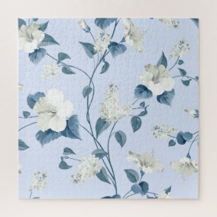 Siringa, hibiscus flowers, fabric pattern. jigsaw puzzle
