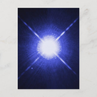 Sirius A and B bright night stars Postcard