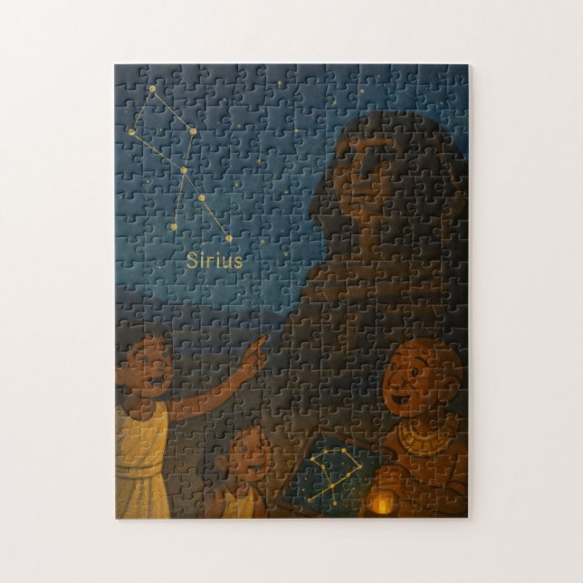 Sirius Constellation Sacred Puzzle Divine Gold (Vertical)