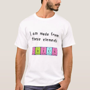Sirius periodic table name shirt 6