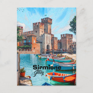 Sirmione Italy Travel Postcard, Sirmione Travel Po Postcard