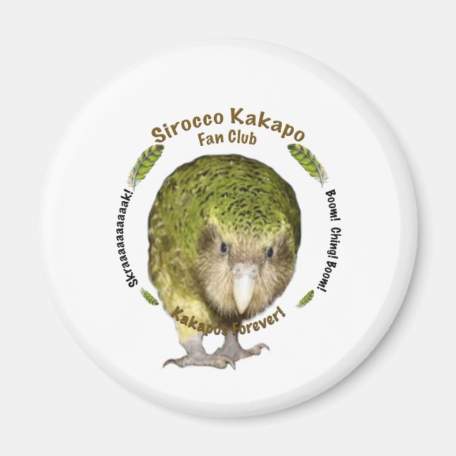 Sirocco Kakapo Fan Club Magnet (Front)