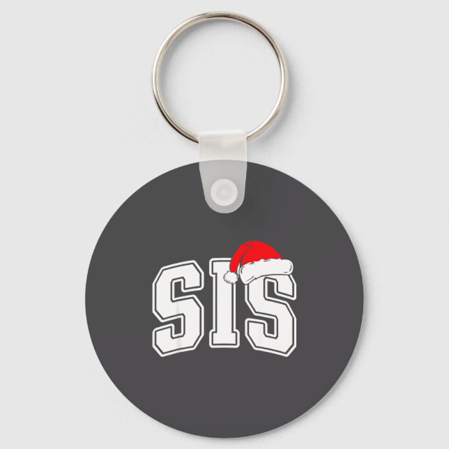 Sis Claus Christmas Matching Family Xmas Pajama Si Key Ring (Front)