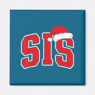 Sis Claus Christmas Matching Family Xmas Pajama Si Magnet