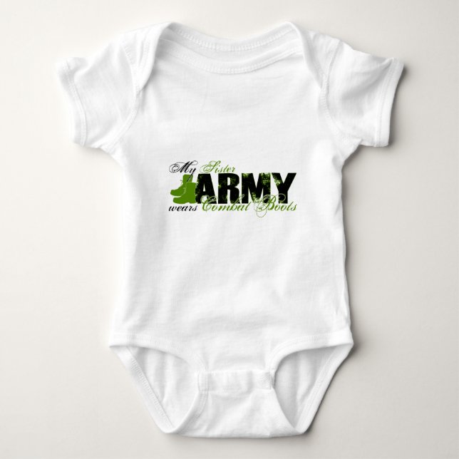 Sis Combat Boots - ARMY Baby Bodysuit (Front)