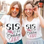 Sis of the Birthday Girl Customised Squad Matching T-Shirt<br><div class="desc">Looking for the perfect birthday gift? Look no further than our personalised family matching shirts! These shirts are perfect for any birthday party or just to show your support for your loved ones. Not only are they a great way to show your love, but they're also sure to get everyone...</div>