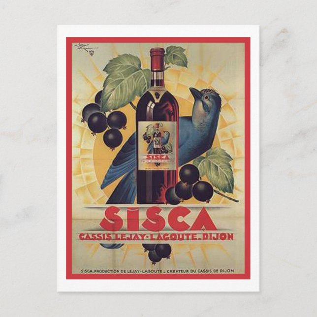 Sisca Vintage Ad Postcard (Front)