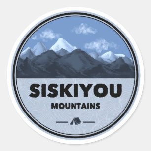 Siskiyou Mountains California Camping Classic Round Sticker