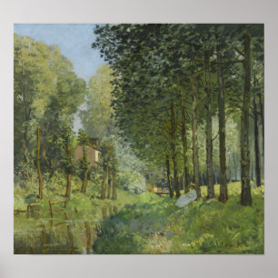 Sisley - Rest Along The Stream Edge Of The Wood Poster