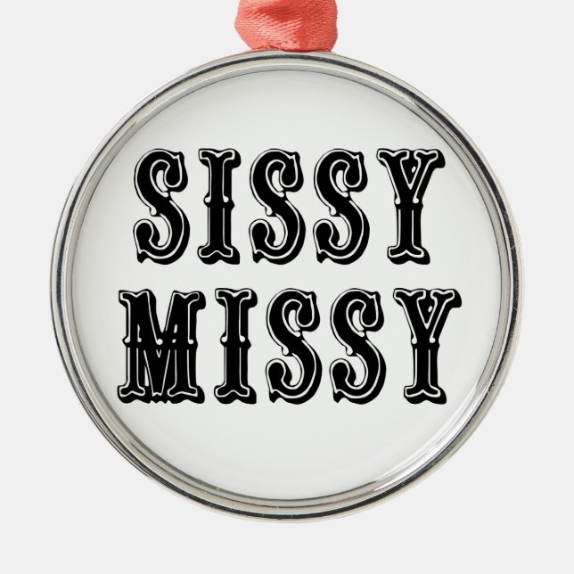 Sissy Missy Metal Tree Decoration (Front)