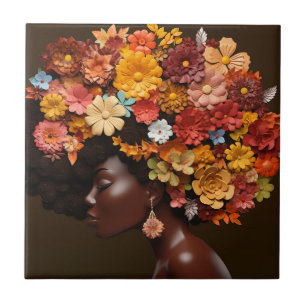 Sista Black Queen Melanin Woman Black Girl Magic Tile