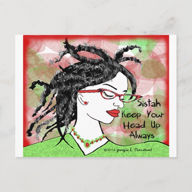 Sistah keep your head up always postcard (Front)