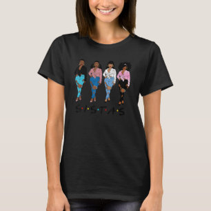 Sistas Awesome Afro African Black Women Melanin Si T-Shirt