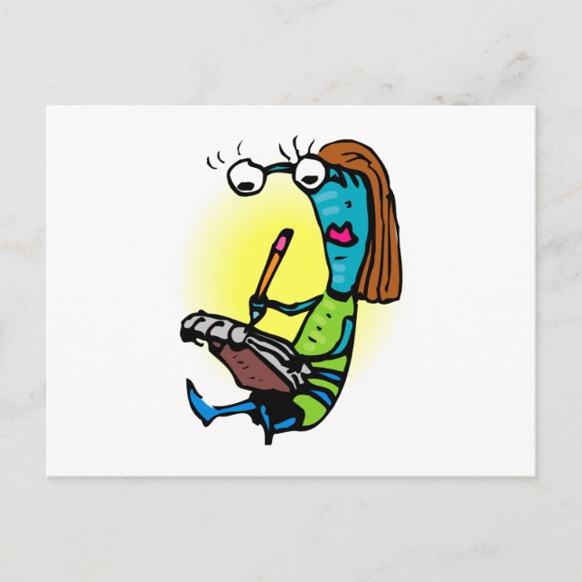 Sister Alien Writing Notes Postcard (Front)