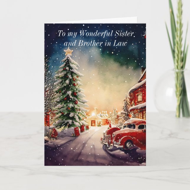 Sister and Brother in Law Christmas Greeting Card (Front)