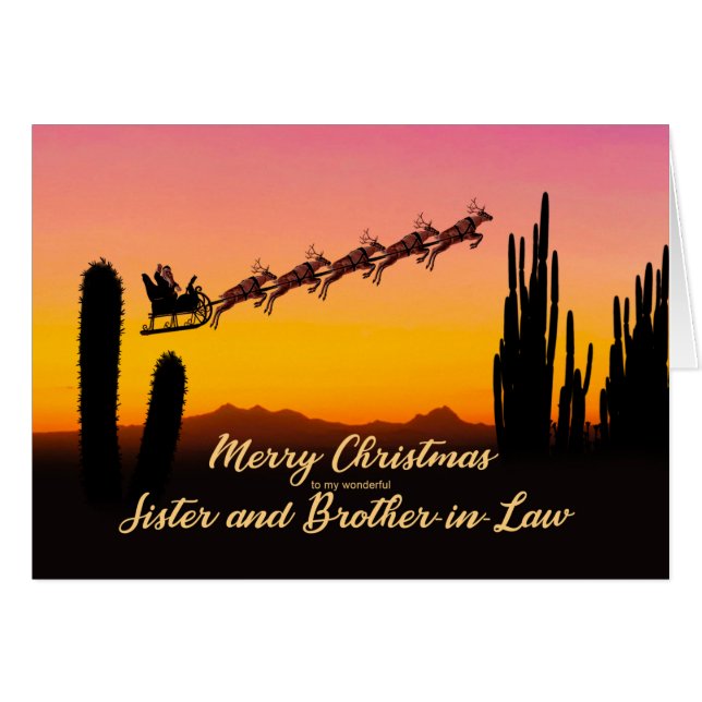 Sister and Brother in Law Christmas Santa Desert (Front Horizontal)