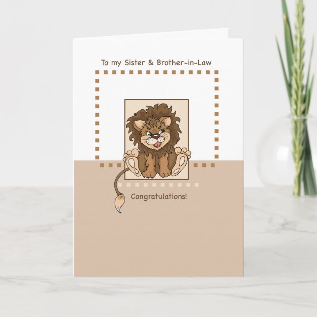 Sister and Brother-in-Law Congratulations on Baby Card (Front)