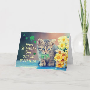 Sister and Brother-in-Law St. Patrick’s Day Kitten Card