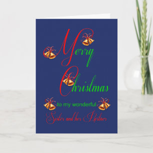 Sister and Partner Christmas Scrolls Holiday Card