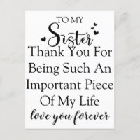Sister Appreciation Thank You For Being In My Life