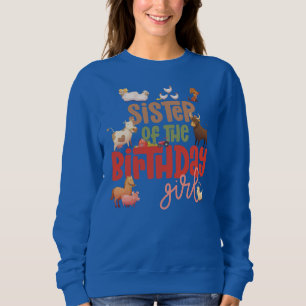Sister Barn Animals Farm Country Birthday Crew Sweatshirt