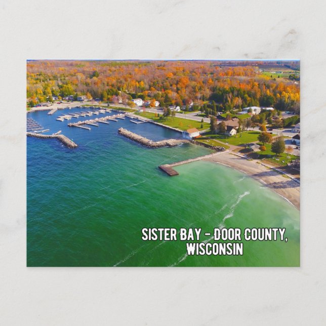 Sister Bay in Door County Wisconsin Postcard (Front)
