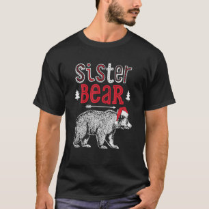 Sister Bear Christmas Santa-Family Matching Pajama T-Shirt