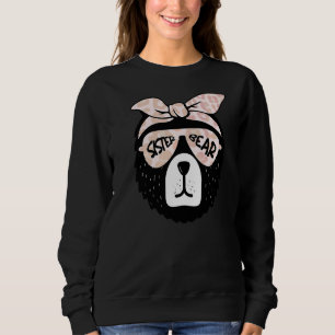 Sister Bear Face Sunglasses Mother Mum Mummy Mothe Sweatshirt