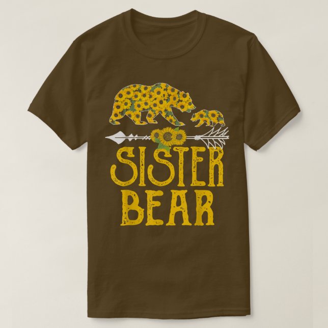 Sister Bear Family Sunflower Lover  T-Shirt (Design Front)
