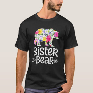 Sister Bear Mum Grandma Floral Happy Mother's Day T-Shirt