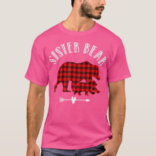 Sister Bear Red Plaid Shirt Red Plaid Bear Mother'