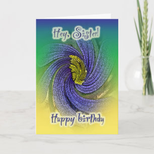 Sister Birthday Blue-Eyed-Grass Card