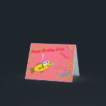 Sister birthday card<br><div class="desc">Say Happy birthday to your Sister with this cool fishy card. with banners of celebration,  trumpets of ribbons and a snazzy comic finish. add your own text,  personalised ages or anything and send away.</div>