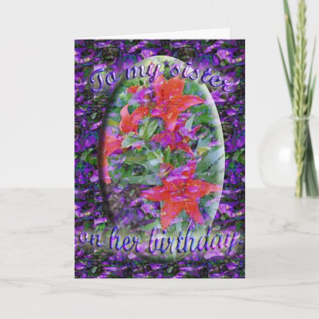 Sister birthday card (Front)