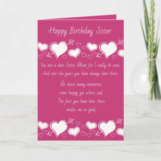 Sister Birthday Card (Front)
