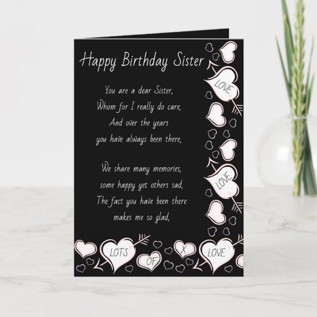 Sister Birthday Card (Front)