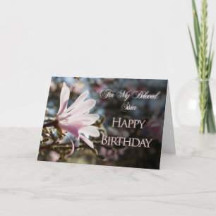 Sister Birthday card with magnolia