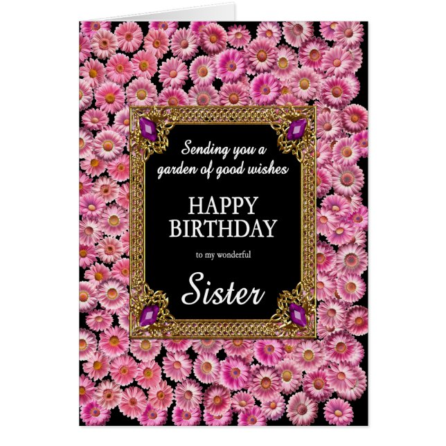 Sister Birthday Pink Daisies (Front)