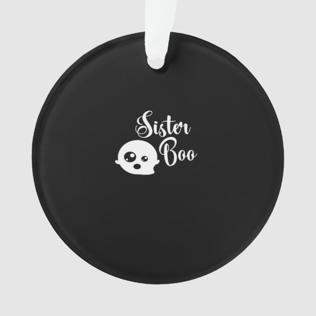 Sister Boo Halloween  Ornament (Front)