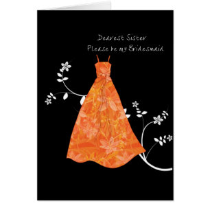 sister bridesmaid frock orange