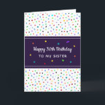 Sister Brother 30th or Any Birthday Greeting Card<br><div class="desc">A cool 30th or any age birthday card for anyone... brother,  sister,  aunt,  uncle,  mum,  dad,  cousin,  nephew,  niece and MORE with a multi-coloured and multi-shaped confetti background.  Our text box is a deep plum colour.  Keep our message inside or change to your own words.</div>