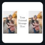 sister brother family add photo personal message h square sticker<br><div class="desc">Design</div>