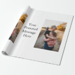sister brother family add photo personal message h wrapping paper<br><div class="desc">Design</div>