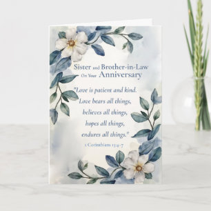 Sister Brother in Law Religious Anniversary Love Card