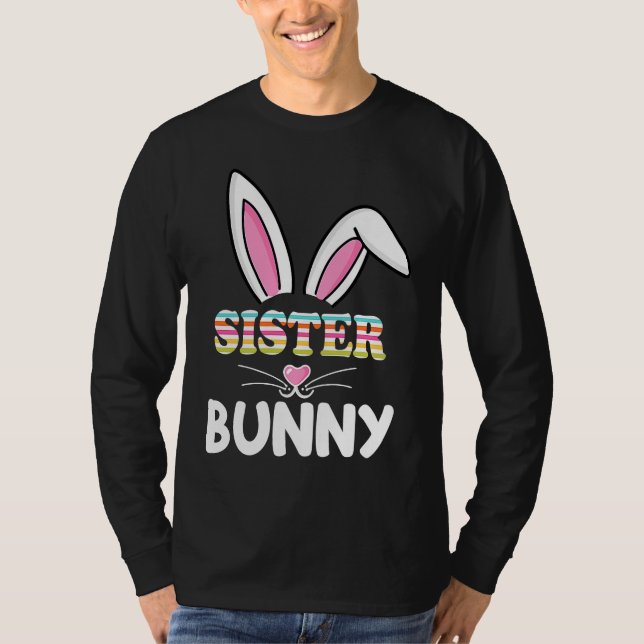 Sister Bunny Outfit Matching Family Easter Mothers T-Shirt (Front)