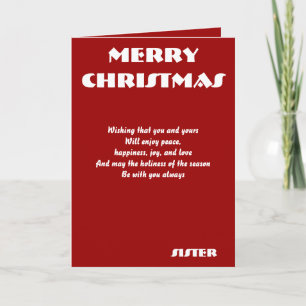 Sister Christmas greeting cards