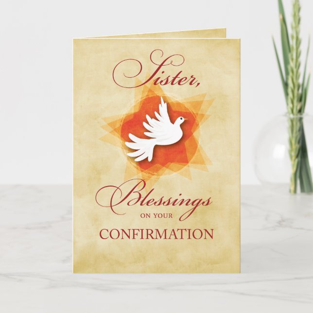 Sister, Confirmation Congratulations Blessings Card (Front)