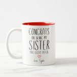 Sister CONGRATS ON BEING MY SISTER YOU LUCKY B**CH Two-Tone Coffee Mug<br><div class="desc">Sister CONGRATS ON BEING MY SISTER YOU LUCKY B**CH - Sister Coffee Mug,  Sister Coffee Cup,  Gift For Sister,  Sister Birthday,  Sister Gift,  sister gifts,  sister mugs</div>