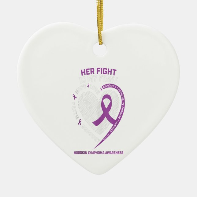 Sister Daughter Granddaughter Hodgkins Lymphoma Ceramic Tree Decoration (Front)
