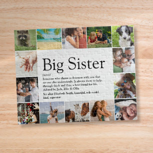 Sister Definition 14 Photo Collage Jigsaw Puzzle